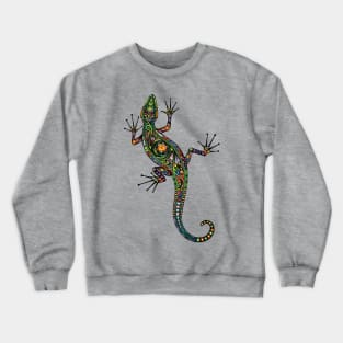 A vivid colourful climbing gecko / lizard Crewneck Sweatshirt